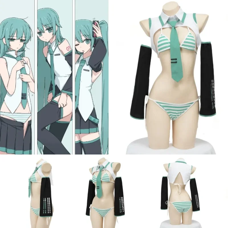 Hatsune Miku двумерный Doujin сексуальное бикини милый комплект нижнего белья с героями