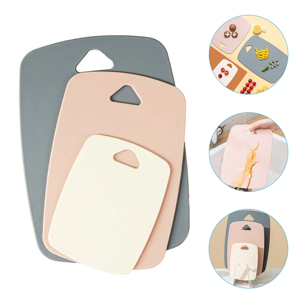 

3Pcs Chopping Board Kids Cutting Board Reusable Cutting Mat Dual Side Cutting Board for Kids