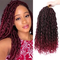 goddess faux locs crochet hair curly river locs 18 inches long braid pre looped synthetic braids dreadlocks hair extensions