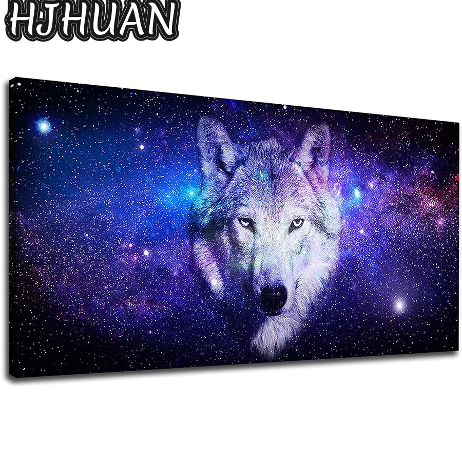 

5D DIY Creative animal art, wolf full circle square diamond painting Mosaic cross stitch diamond embroidery home decoration gift