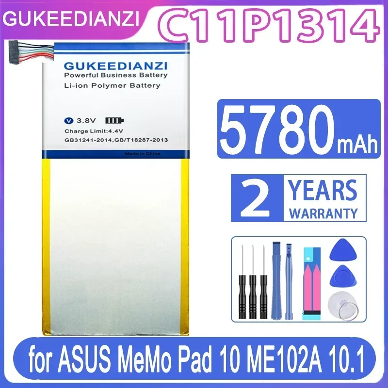 Сменный аккумулятор GUKEEDIANZI C11P1314 5780 мАч для ASUS MeMo Pad 10 ME102A 1 MeMoPad10