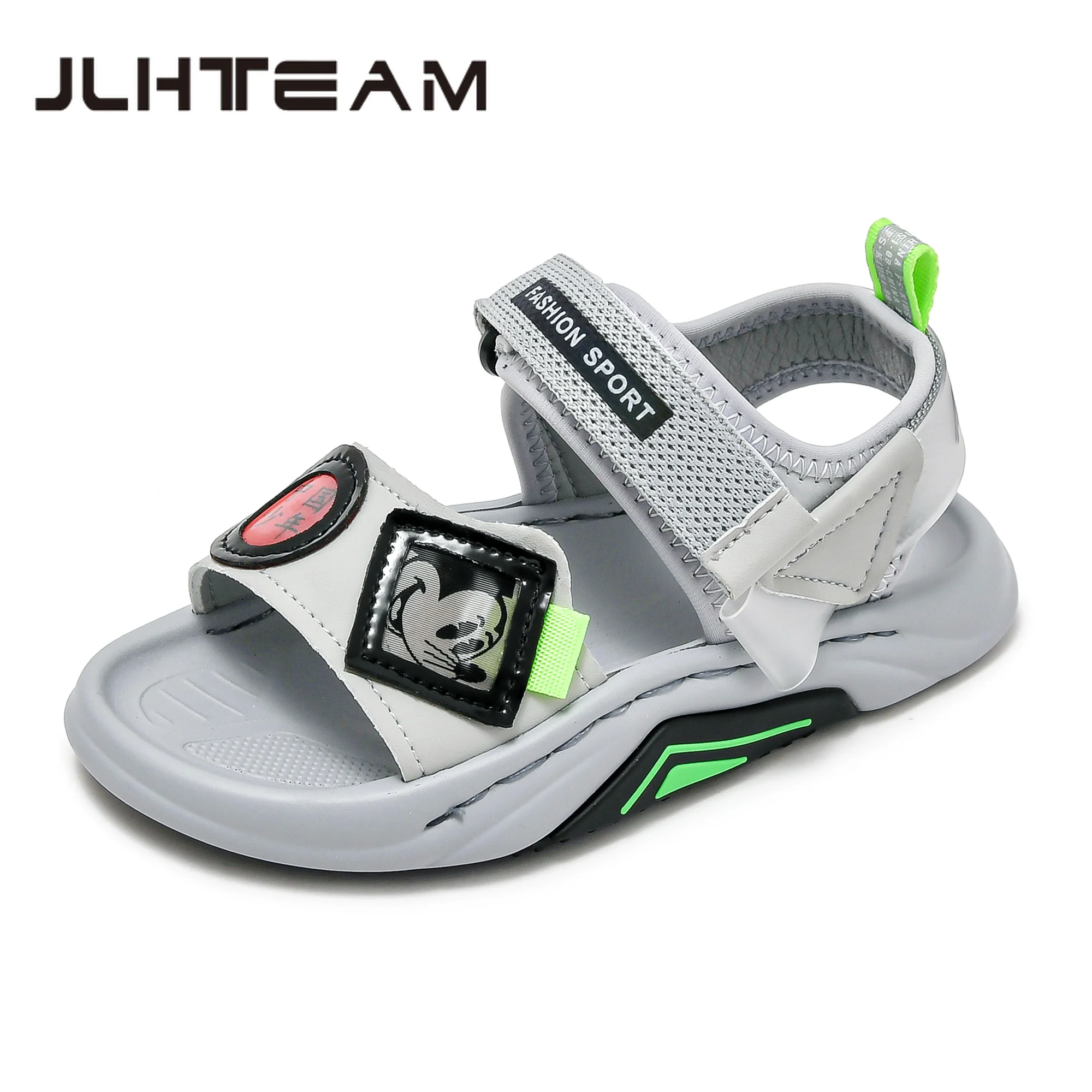 

2022 Summer New Boys For Sandals Velcro Soft Bottom Fashion Boys Beach Shoes Flat Sandals Sport Kids Shoes Children A2213
