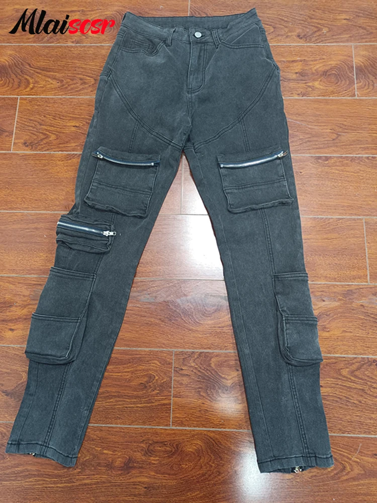 Mlaiscsr винтажные черные узкие эластичные джинсовые брюки-карандаш женские