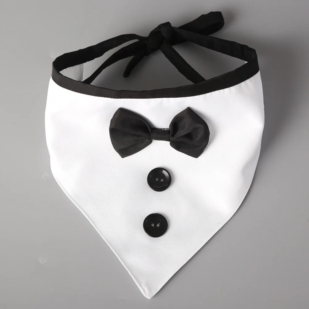 

Suit Neck Gentleman Dog Bandana Collars Unique Cat Neck Accessories Bow Tie Bibs Triangle Necklace for Cats Pet Supplies