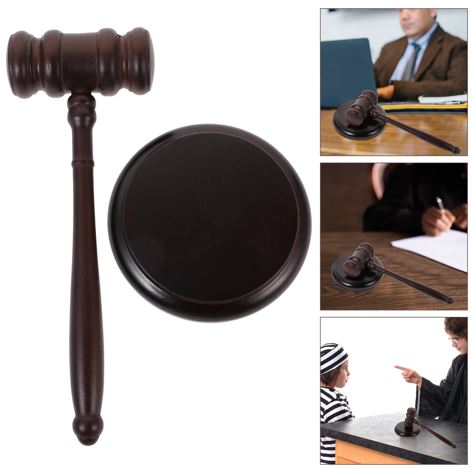 

Auction Hammer Novel Plaything Judge Order Kids Role Toys Tool Costume Accessory Wooden Gavel Child