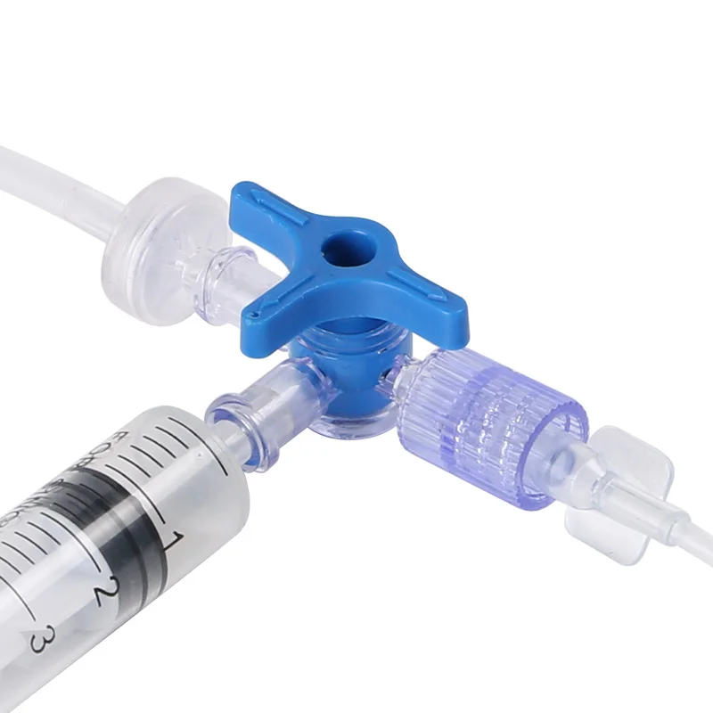 

New Plastic Three Way Stop Cock for Clinical Hospital Luer Lock Adapter 3 Way Stopcock Flexiable T-Connector Extension Tube