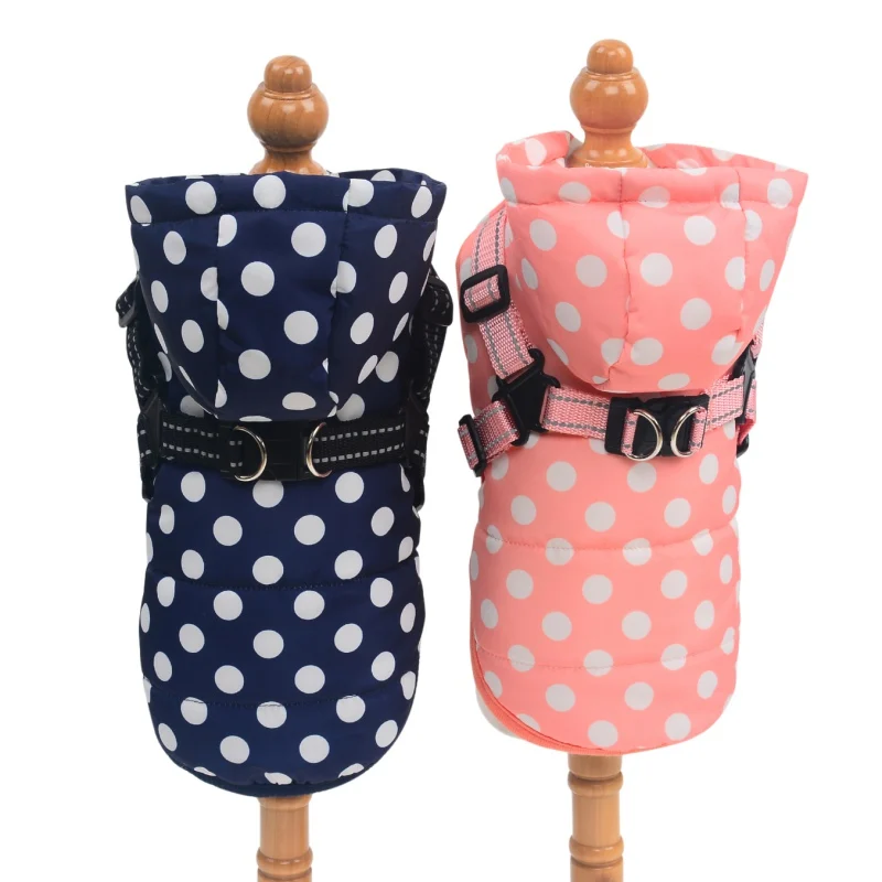 

Pet Harness Clothes Winter Skiing Jacket Coat Puppy Outdoor Walking Adjustable Chest Strap Dog Cloth Vest Chihuahua Bulldog