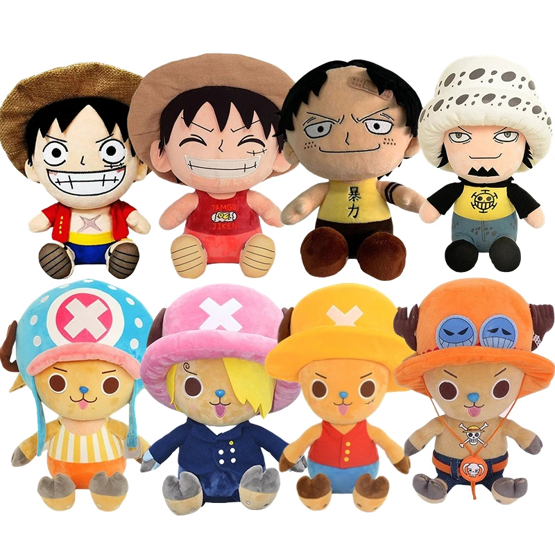 25 см Подлинная цельная плюшевая мягкая игрушка Чоппер Луффи мультфильм аниме