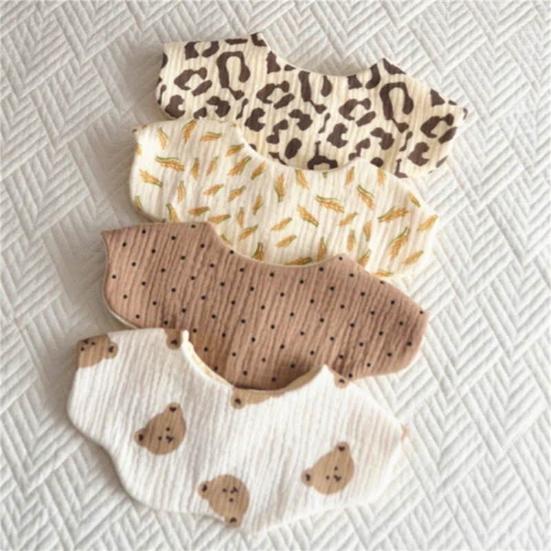 

360 Degree Petaling Baby Bibs Cute Cartoon Newborn Kid Bandana Bib Flower Burp Cloth Soft Newborn Infant Boy Girls Saliva Towel