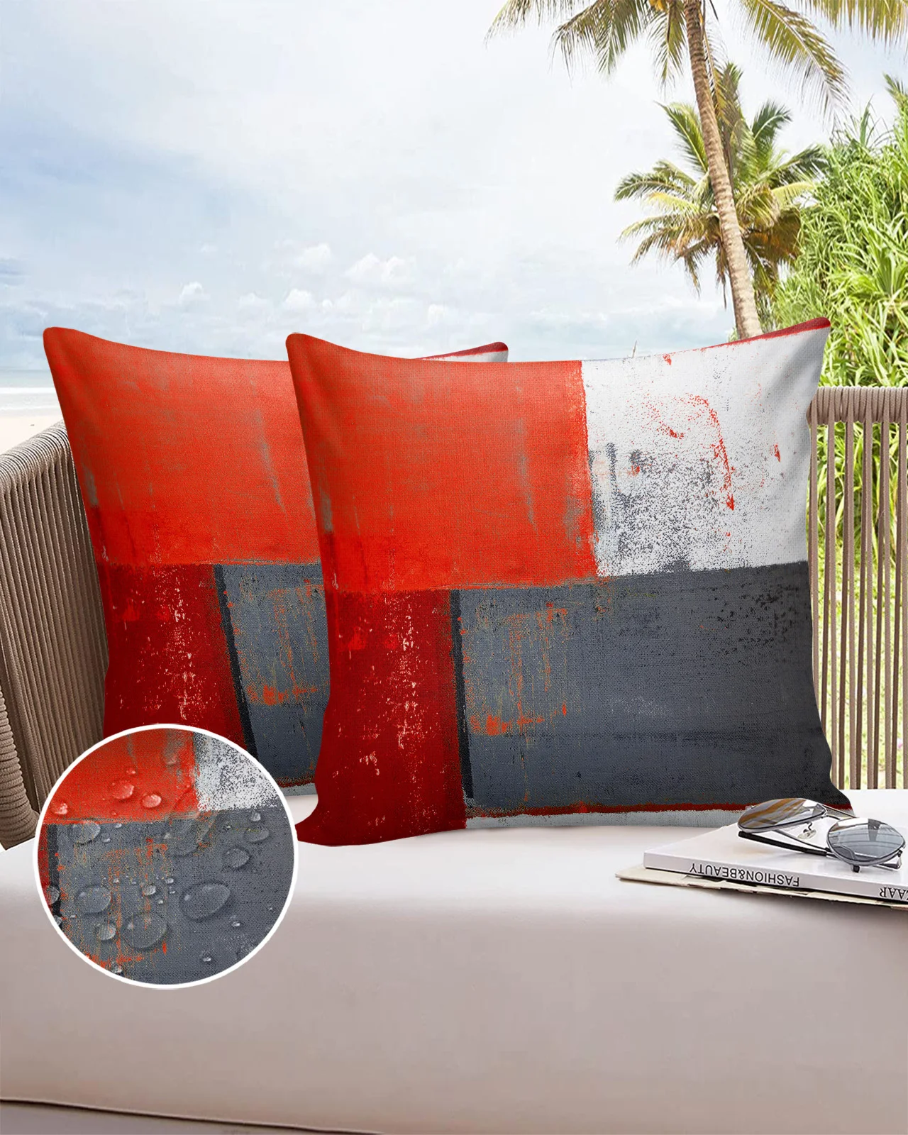 

Абстрактные геометрические красные подушки 40x40 см, чехол для подушки s, постельное белье, диванная подушка, наволочки для дома и офиса, декор...