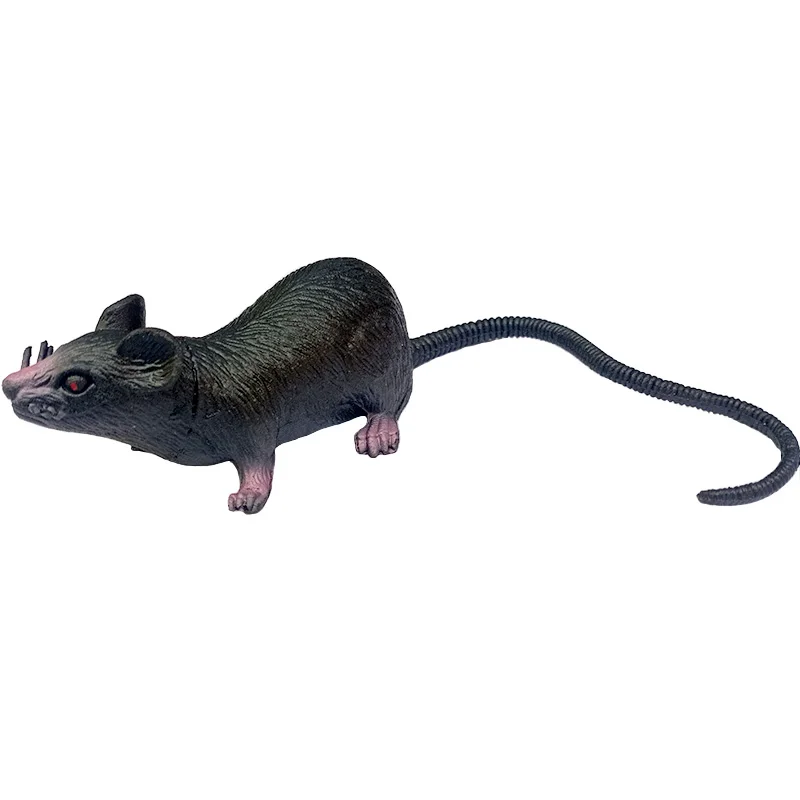 Домашний декор статуэтки миниатюры ПВХ пластик Имитация белой черной крысы