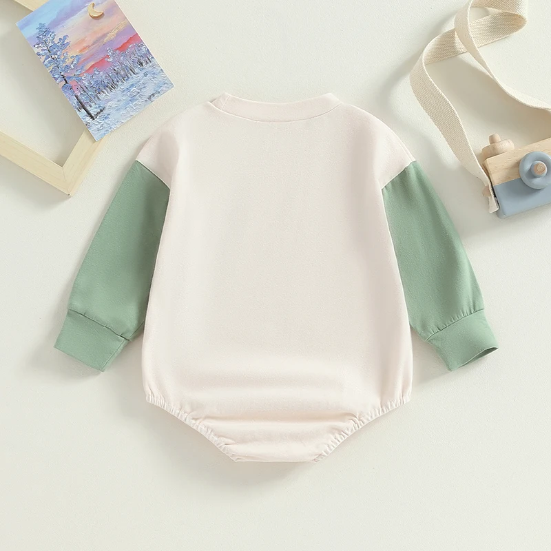 

Toddler Baby Boys Bodysuit Long Sleeve Romper Newborn Infant Sweatshirt Baby Pocket Jumpsuit Playsuit Casual
