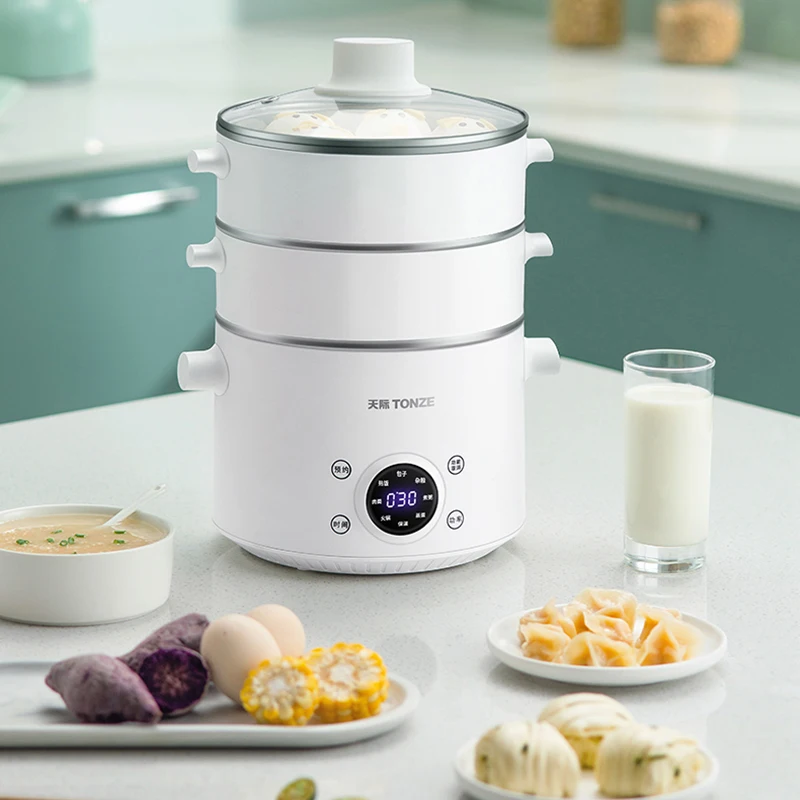 

Smart Food Steamer Electric Cooker Noodle Roll Rice Fish Vegetable Milk Egg Dim Sum Steamer Pot Cuiseur Vapeur Kitchen Cooking