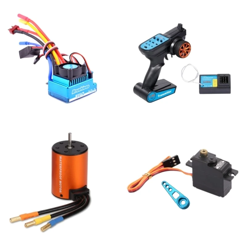 R/C 120A ESC Brushless Motor Steering Servos Arm for WLtoy 144001 1/12 1/14