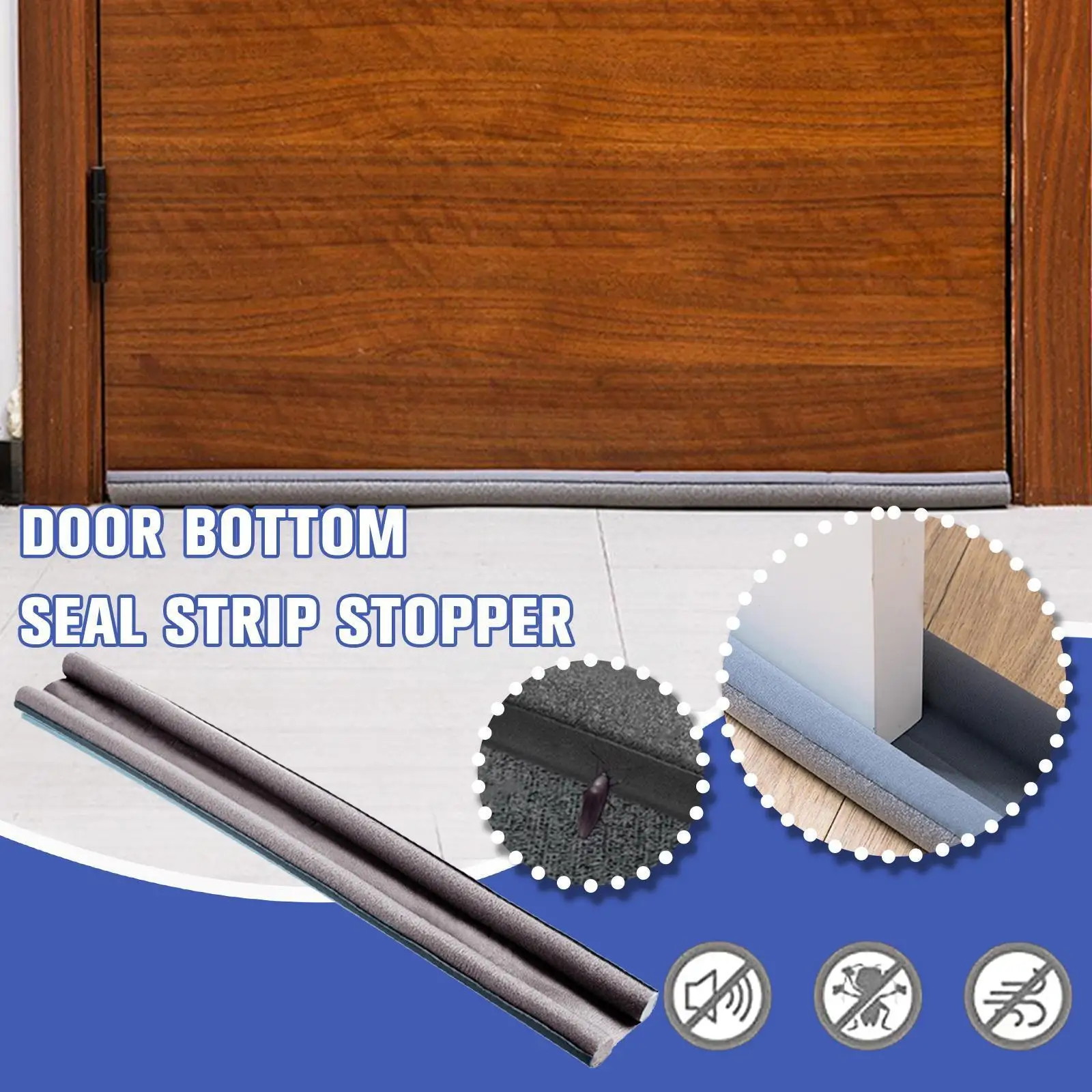 

Waterproof Flexible Under Door Draft Stopper Sealing Weather Reduction Sound Strip Noise Guard Insulation Stripping Door Un M4L8