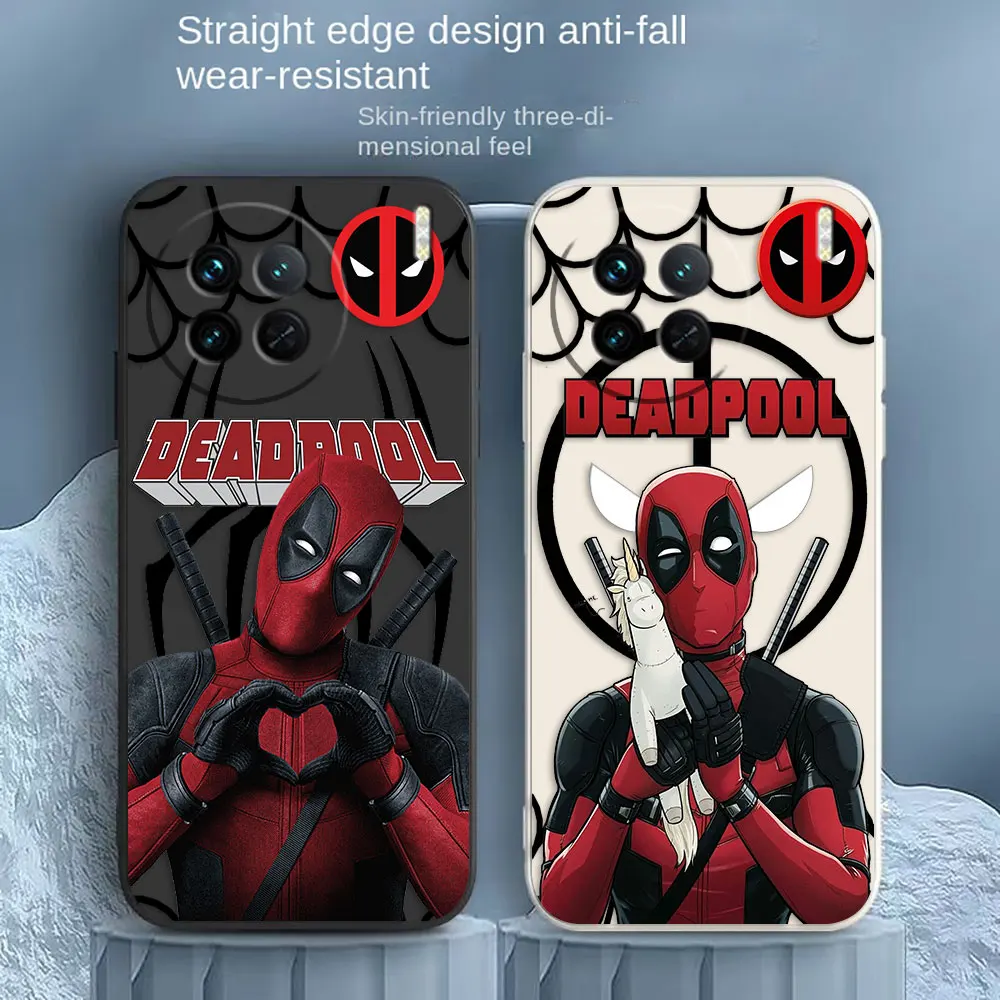 

Marvel Avengers Deadpool Phone Case For VIVO X21I X21S X23 X27 X30 X50 X60 X70 X80 X90 5G PRO PLUS Colour Liquid Case Funda Capa