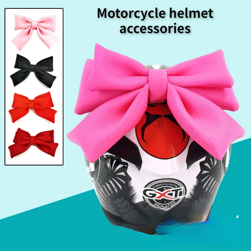 

Аксессуары для мотоциклетного шлема, галстук-бабочка, клейкое украшение для полнолицевого внедорожного шлема, украшение для женщин, разные цвета на выбор