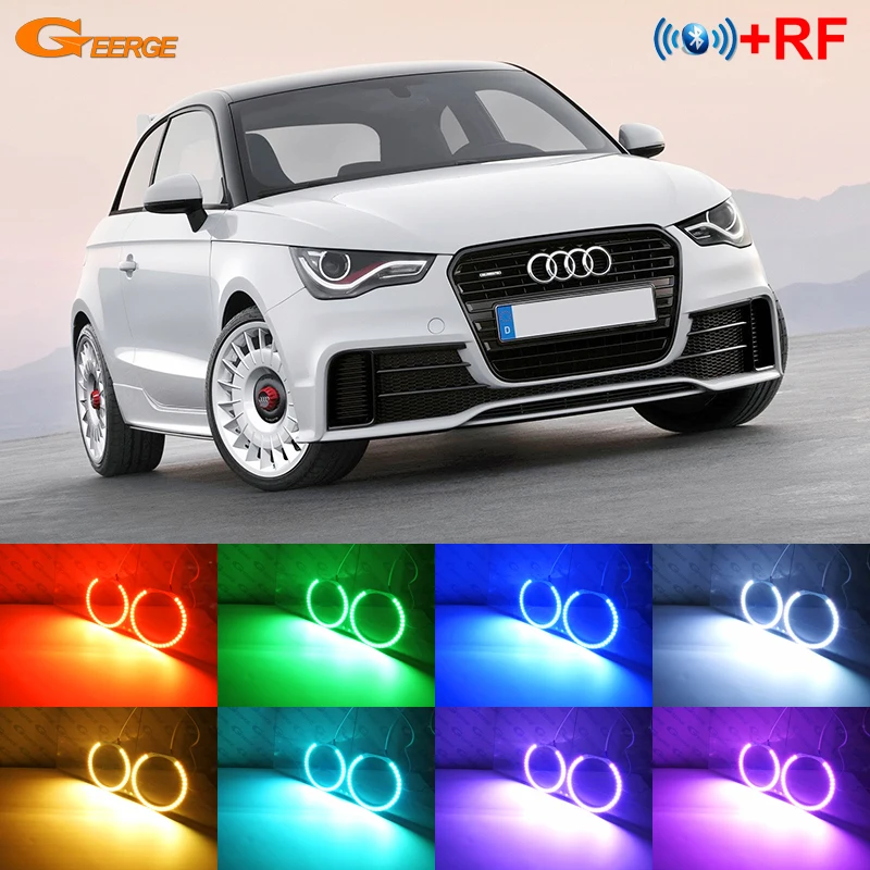 

For AUDI A1 8X 2010 2011 2013 2014 2015 BT App RF Remote Control Multi Color Ultra bright RGB LED Angel Eyes kit Light