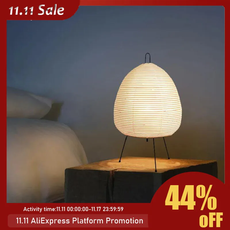 

Japanese Rice Paper Lantern Led Table Lamp Living Room Bedroom Bedside Study Hotel Homestay Art Creative Decor Tripod Floor Lamp