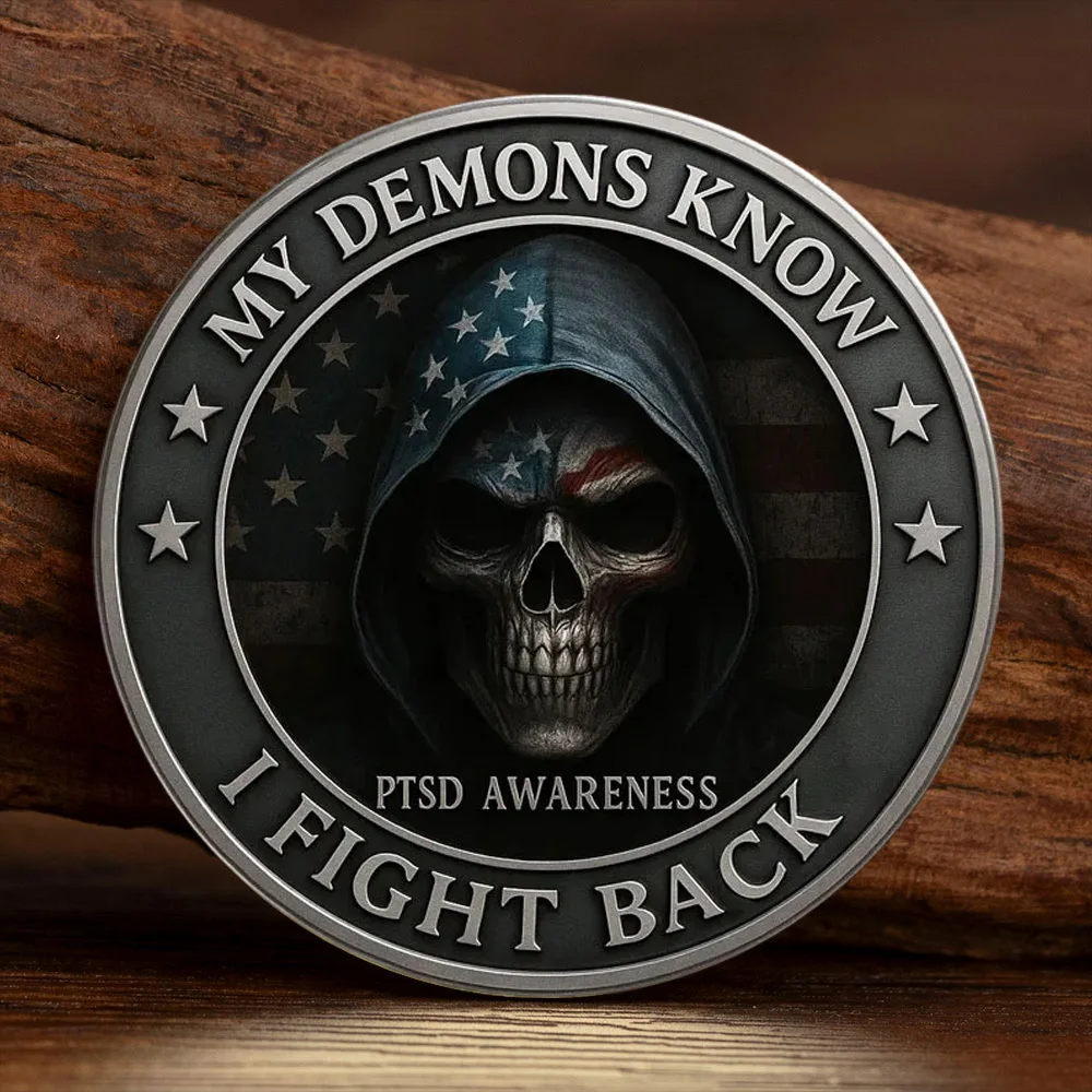 

Посеребренная памятная монета "Я бой обратно", тема PTSD