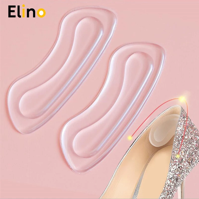 

Silicone Gel Women Heel Inserts protector Foot feet Care Shoe Insert Pad Insole Cushion Massage Rear Foot Sticker foot heel prot