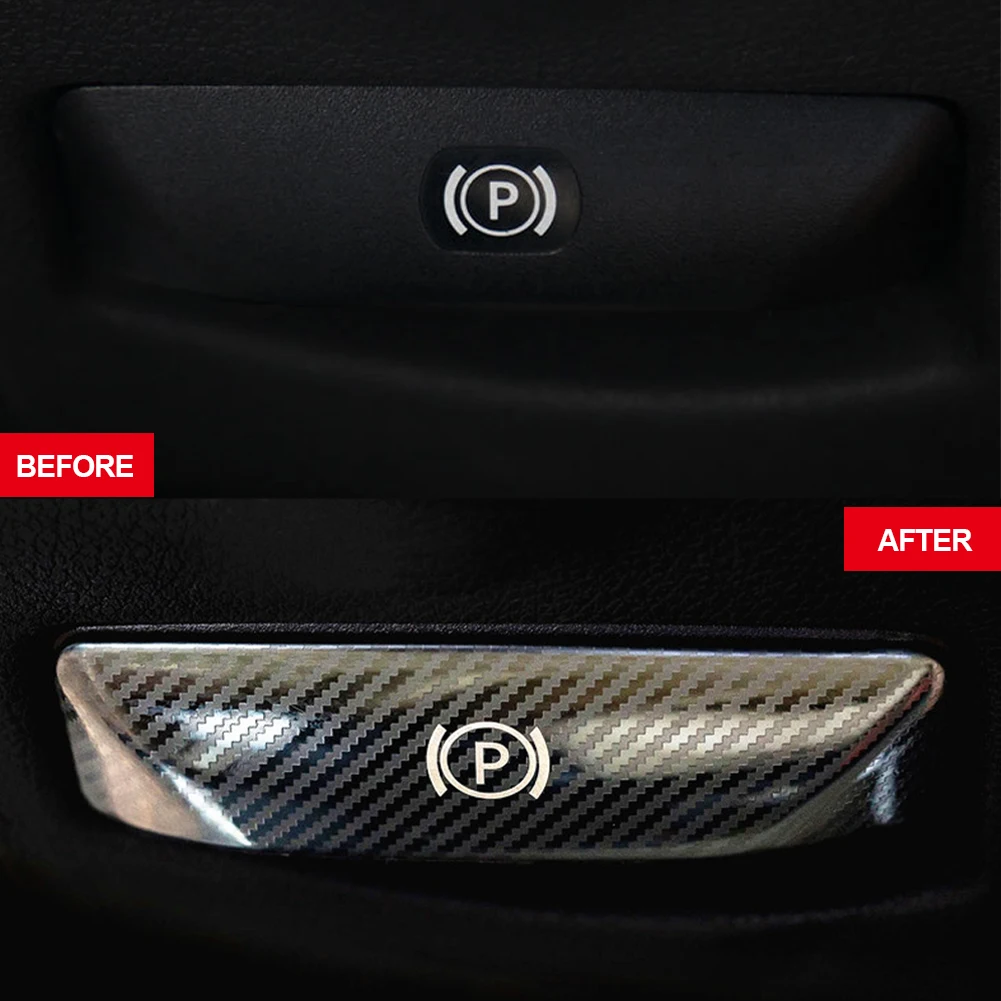

Car Foot Brake Switch Frame Cover Trim Sticker For Benz W204 S204 W212 ML350 W166 W176 W246 GLA X156 Parking Hand Brake Sticker