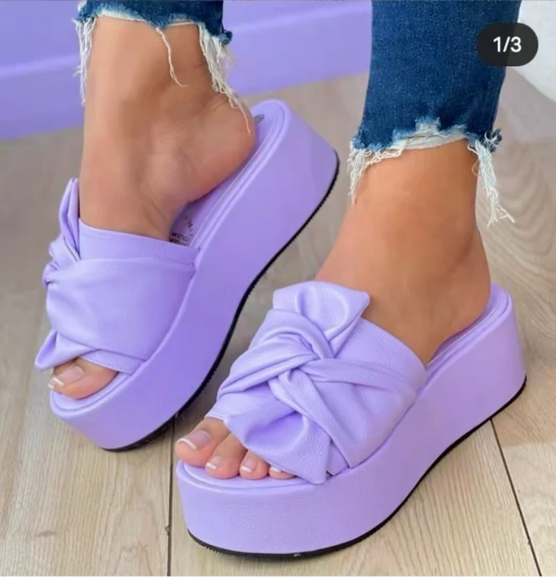 

2022 Summer Platform Sandals for Women Fashion Casual Hemp Wedges Slippers Thick Sole Open Toe Outdoor Beach Woman Walking Shoes