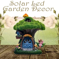 teresas collections fairy garden decor outdoor accessories solar light figure statues house lawn ornament decorations