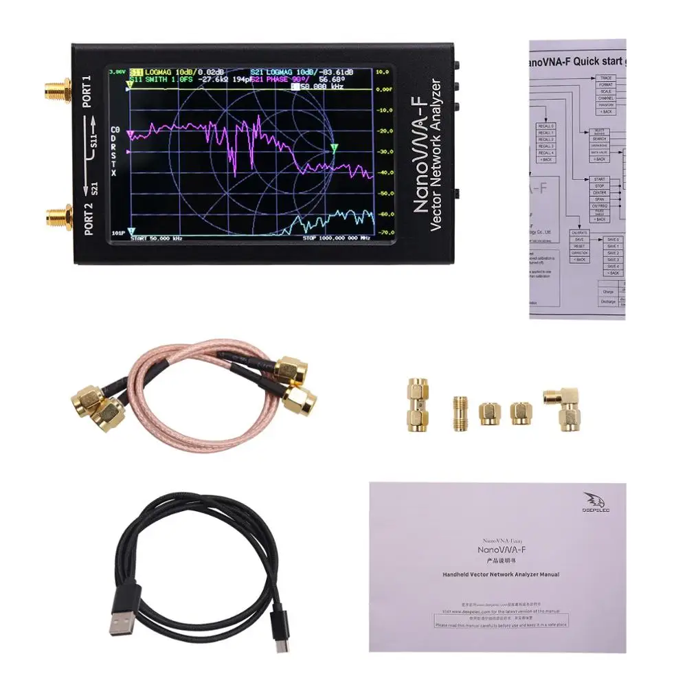 Векторный сетевой анализатор NanoVNA-F 10K-1500 МГц с 4 3-дюймовой кнопкой IPS аппаратное