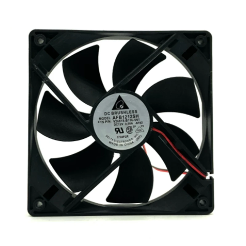 

Cooler Fan AFB1212SH 12025 DC 12V 0.80A Cooling Fan 120X120X25mm Double Ball Bearing 3400 Rpm 113Cfm Fan for Mining