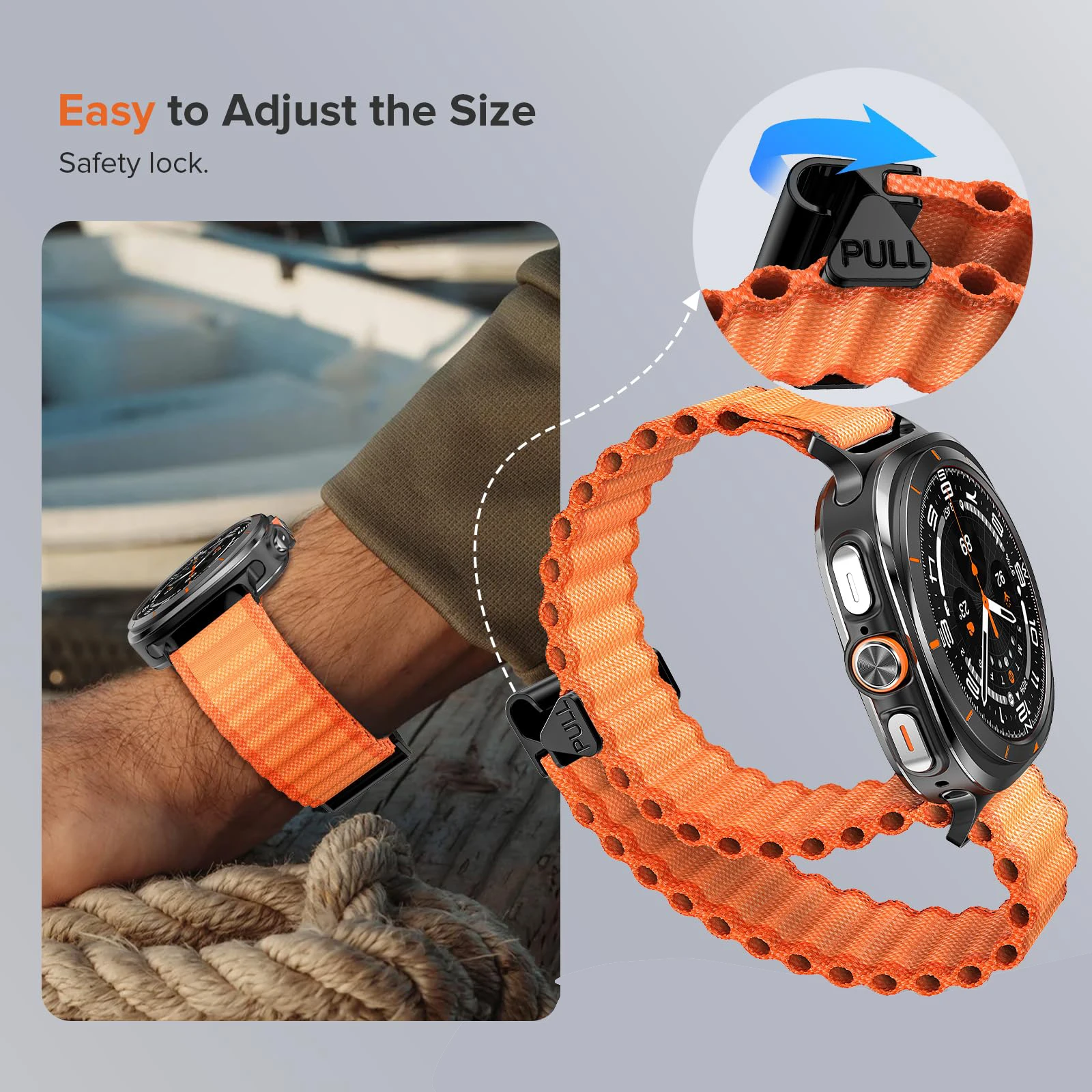CRESTED Нейлоновый ремешок для Samsung Galaxy Watch 7 Ultra 47 мм