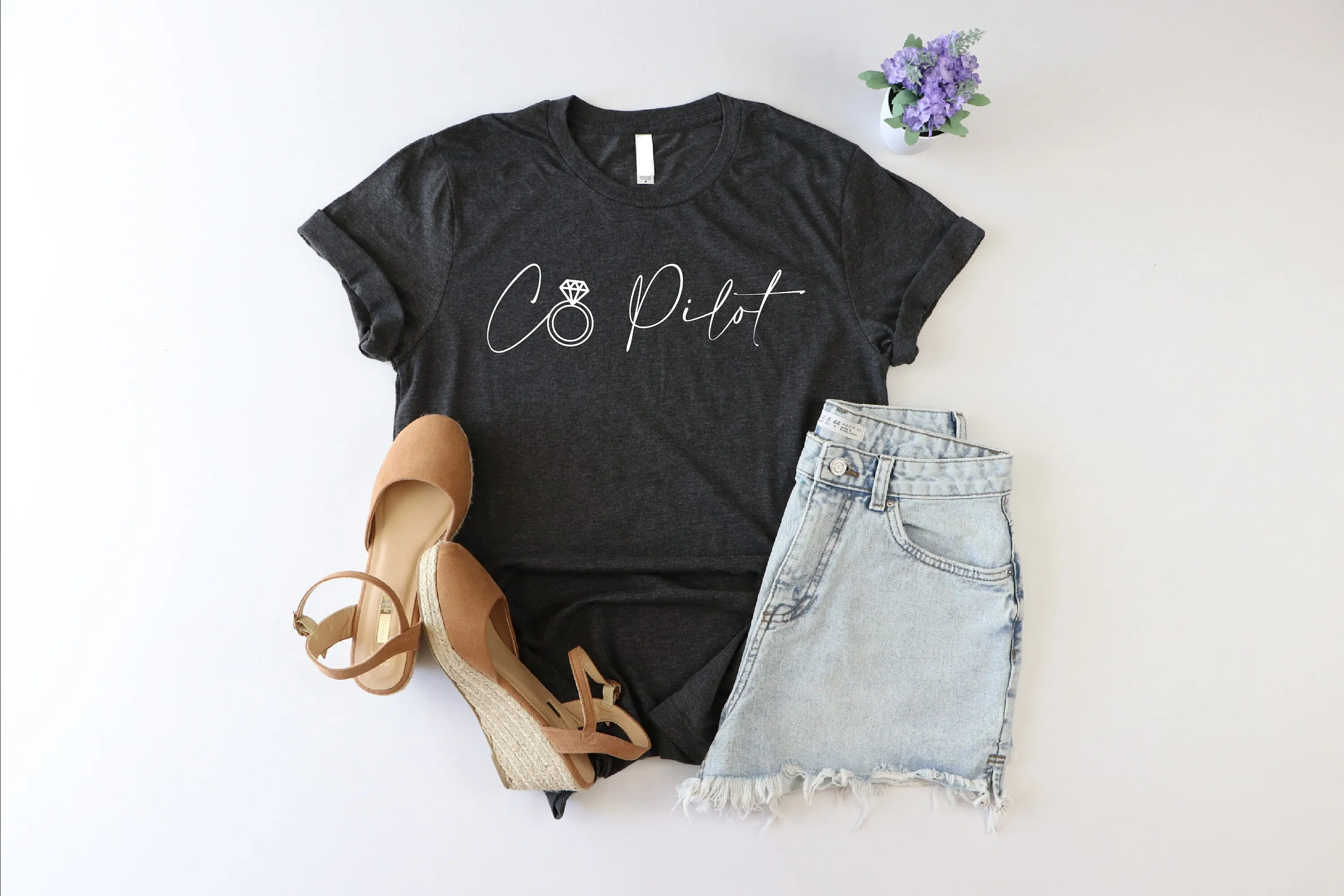 Co PiloT футболка для жены невесты авиации семейного помолвки забавного самолета