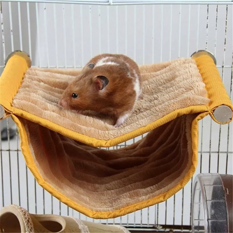 

Small Pet Nest Animal Double Layer Cage Tent Hut Nest Hamster Hammock House Mouse Rat Hanging Swing Warm Sleeping Bed for Cat