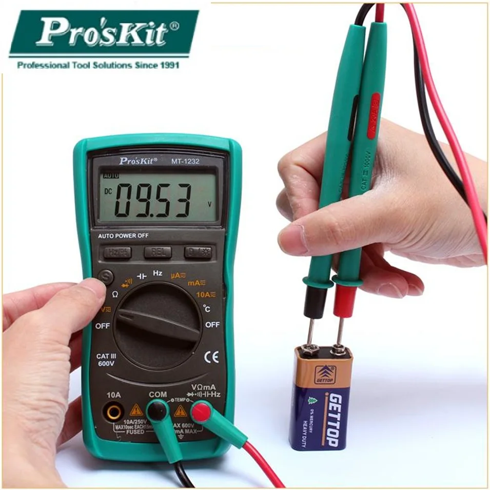 

2018 Pro 'skit MT-1232 Safety Standard Professional Ohm Test Meter DC AC Voltage Current Resistance Analog Multimeter MT-1232-C