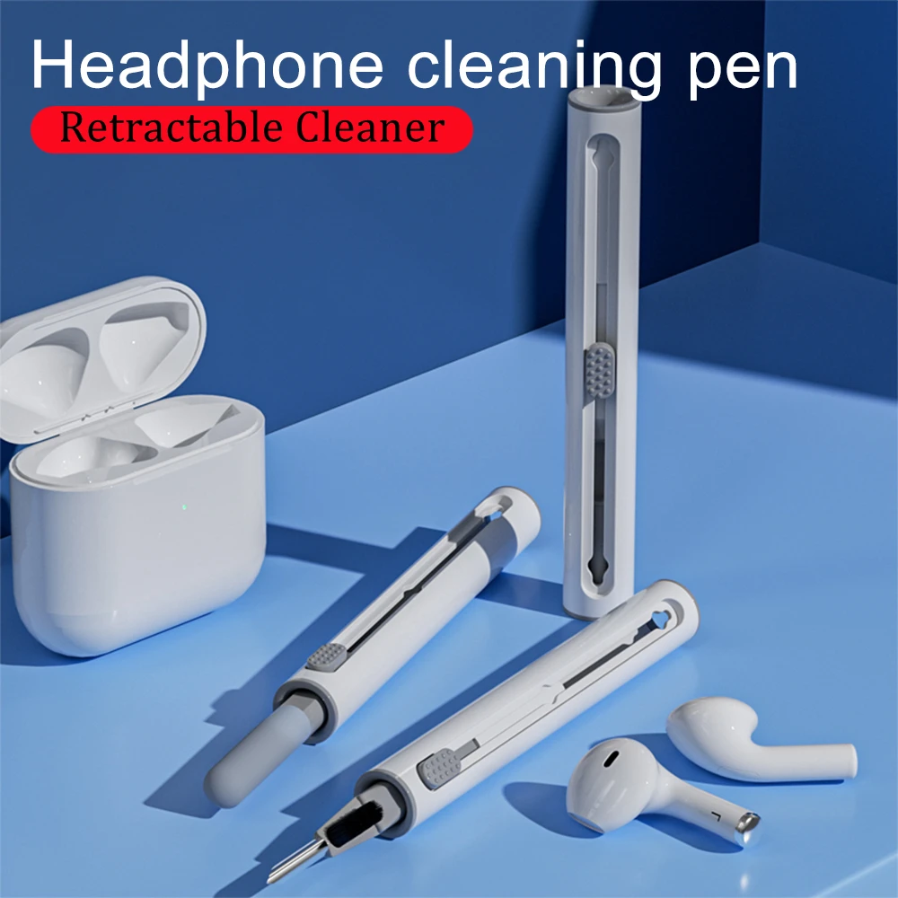 

2022 Upgrated Bluetooth-compatible Earbuds Cleaning Pen Double Head Cleaning Kit Clean Brush For Airpods Pro 3 2 Cleaner Tool