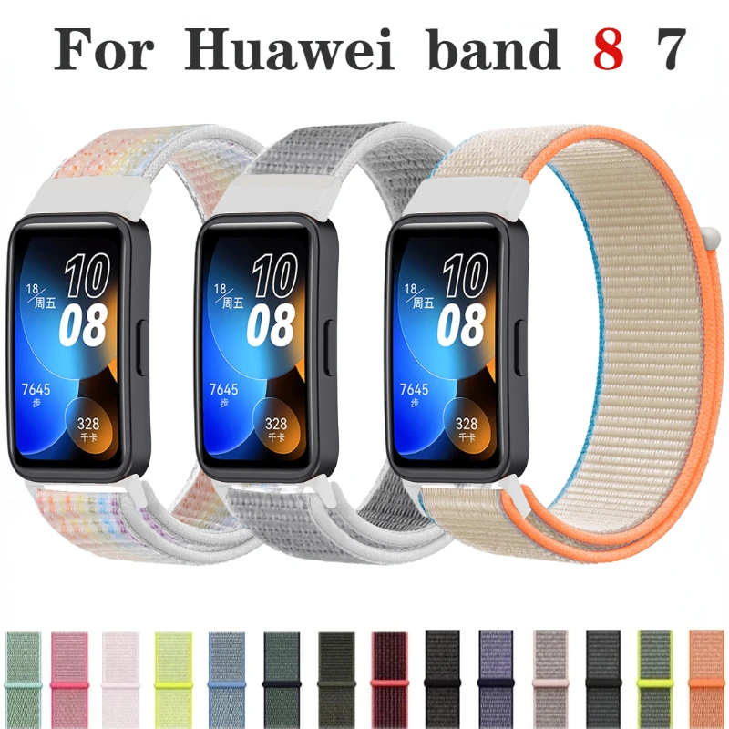 

Nylon strap For Huawei band 8 7 Sports Breathable Smart Bracelet Replacement Wrist Strap For Huawei band 8 watchband Correa belt