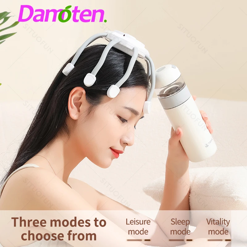 

Electric Scalp Massager with 3 Modes, Portable Wireless Head Massage for Stress Relax and Tension,Deep Sleeping,Migraine Relief