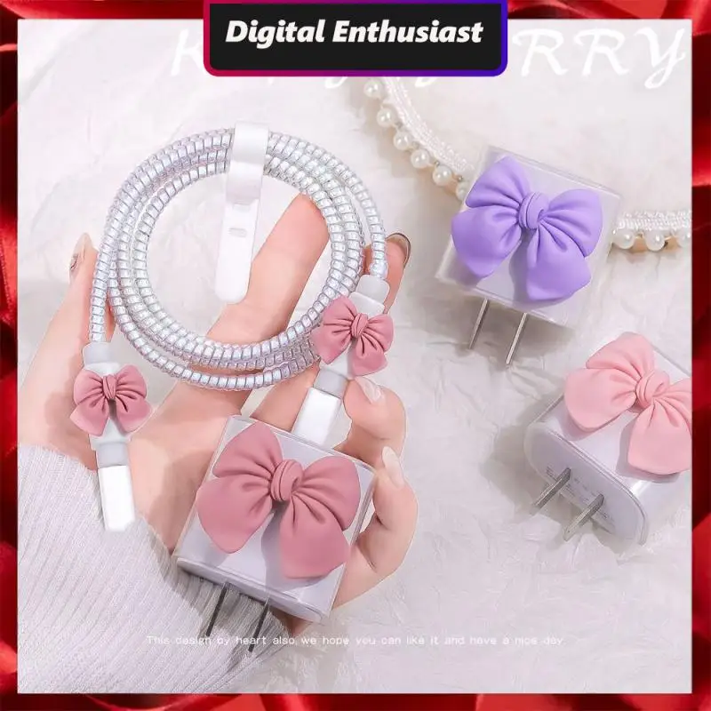 

20w Usb Data Cable Case Cute New Data Cable Protective Prevent Breaking Charger Head Winding Rope Protective Sleeve 1pcs