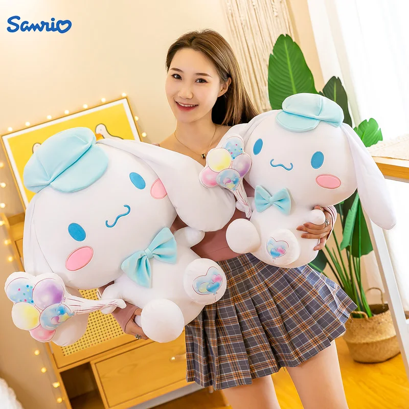 

New Cute Cinnamoroll Plush Anime Sanrio Student Grab Doll Pillow Ornament Big Ear Dog Melody Cartoon Birthday Gift Kawaii Toys