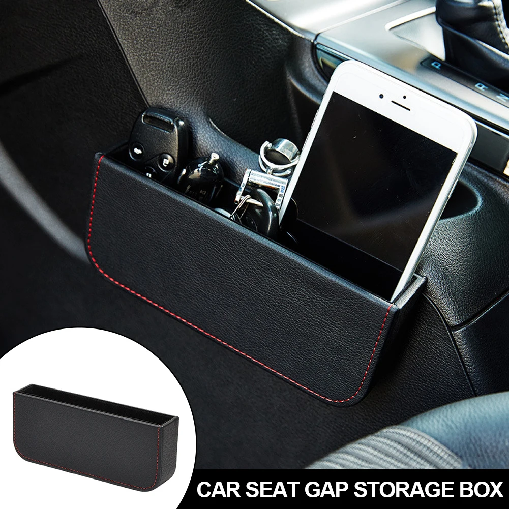 

Car Seat Gap Multifunctional Storage Box Driver Side Seat Gap Organizer Phone Holder Box Black Car Decor Accessories Interior