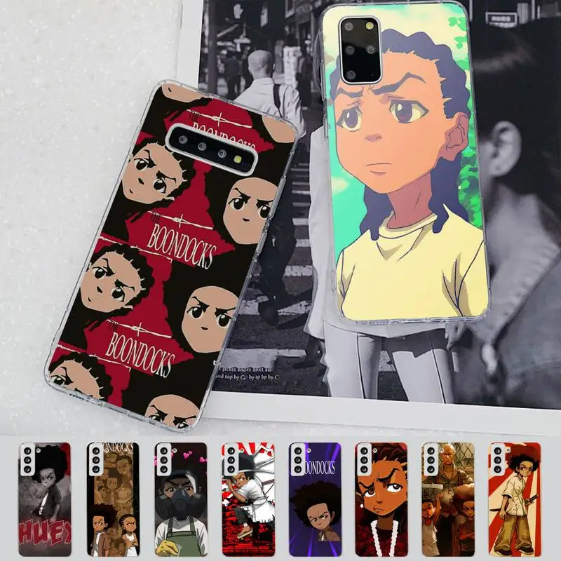 

TOPLBPCS huey freeman boondocks Phone Case for Samsung S21 A10 for Redmi Note 7 9 for Huawei P30Pro Honor 8X 10i cover