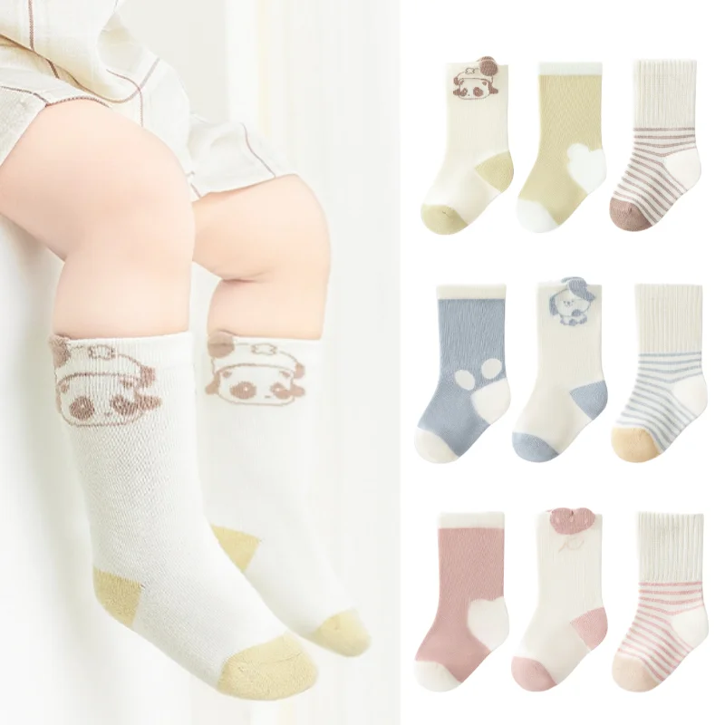 

Осенне-зимние носки для маленьких мальчиков и девочек, гольфы средней длины, детские школьные и студенческие носки, длинные гольфы