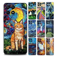 phone case for honor 8x 9x play 9a 20 21i 30i 50 60 x8 nova 8i 9 se y60 magic4 pro lite tpu case 3d emboss case for cat art