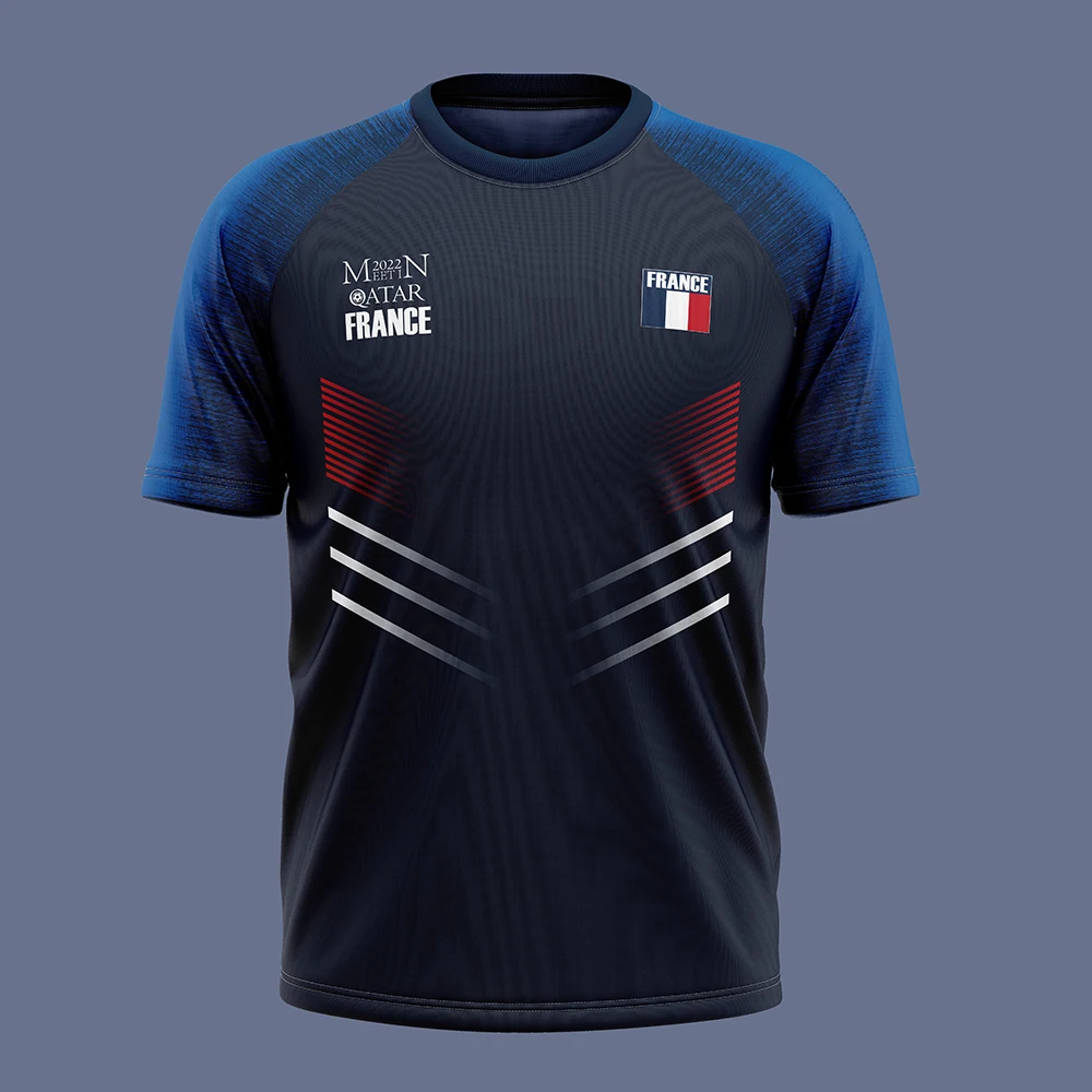 

Soccer Jerseys Football Jersey Training T-shirt France Football Team Shirt Oversized Men Tshirt 22-23 DIY Sport Custom Tracksuit