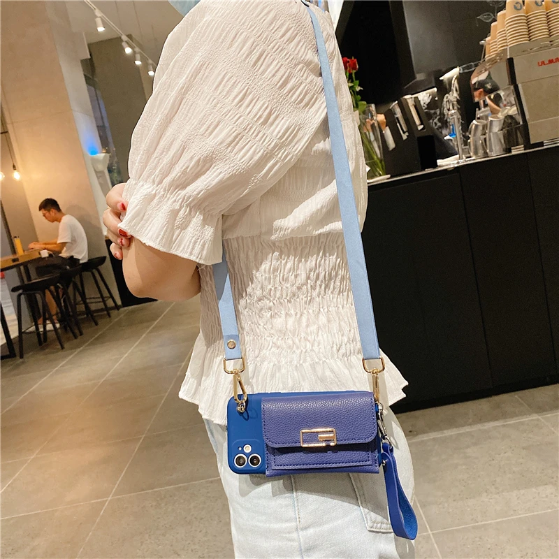 for Samsung S8 S9 S10 S20 FE S21 S22 Ultra Note 20 10 Lite A51 71 21S 32 52 72 Case Luxury Crossbody Shoulder Wallet Stand Cover | Мобильные