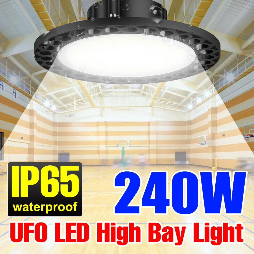 High Bay Bulb LED Industrial Lamp 220V Ceiling Light 100W 150W 200W 240W Chandelier Ultra Bright Spotlight Warehouse Lighting