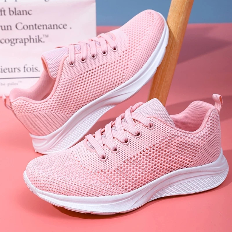 

Кроссовки женские легкие на плоской подошве, повседневная обувь на шнуровке, белые, лето-осень