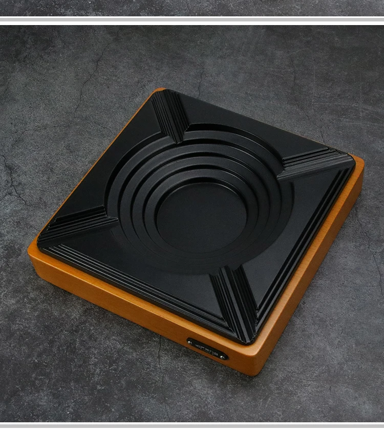 

Black Wood Cigar Ashtray Genuine Home Living Room Cool Quality Cigar Cylinder 4 slot Creative Wood Material Smoke Extinguisher