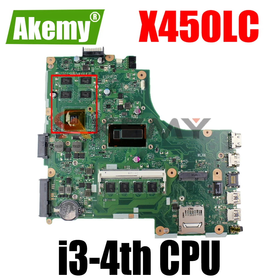 

X450LC MAIN_BD._4G/I3-4th/AS Onboard 4G RAM mainboard For ASUS X450L X450LD X450LC A450L X450LB Laptop motherboard Tested
