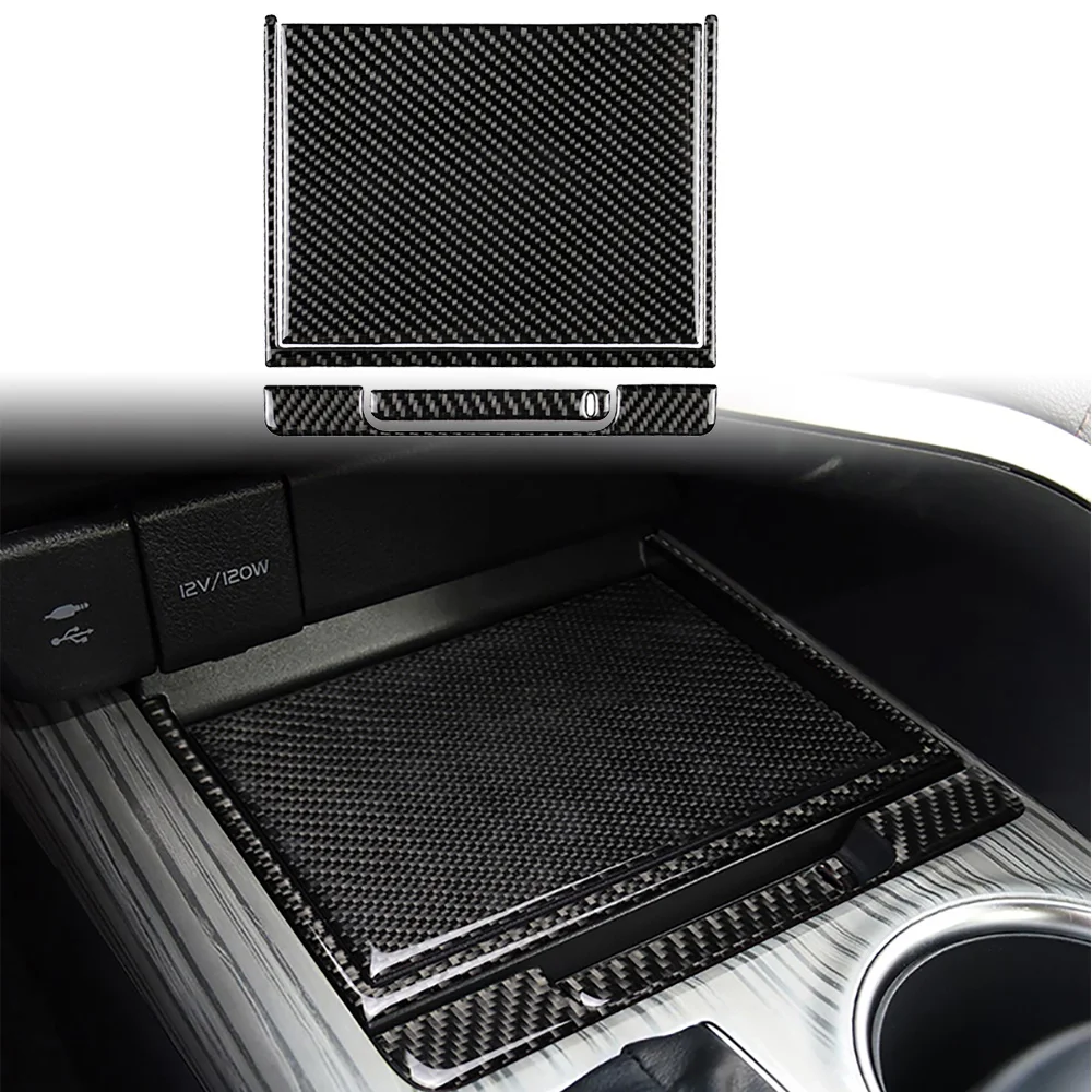 

Real Carbon Fiber For Camry 8th Generation Car storage box panel Decoration Lnterior Stickers Auto Modification Accessories
